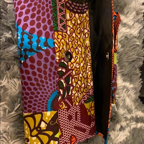 🆕 Gold Chain Handbag w/ bow | AfricanPrint/Design - Picture 2 of 5